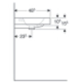 Plan-vasque à poser Geberit iCon 90 cm