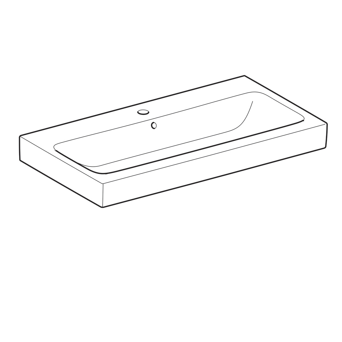 Plan-vasque à poser Geberit iCon 90 cm — vue 3