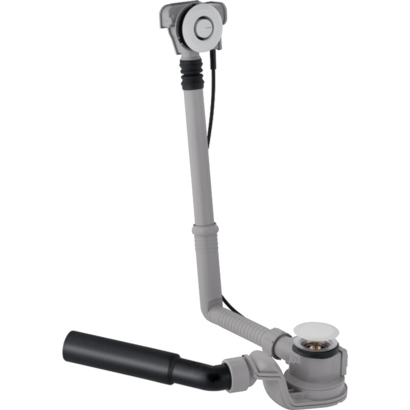 Vidage de baignoire Geberit à déclenchement par pression PushControl (diamètre 52 mm) avec kit de finition et coude de raccordement