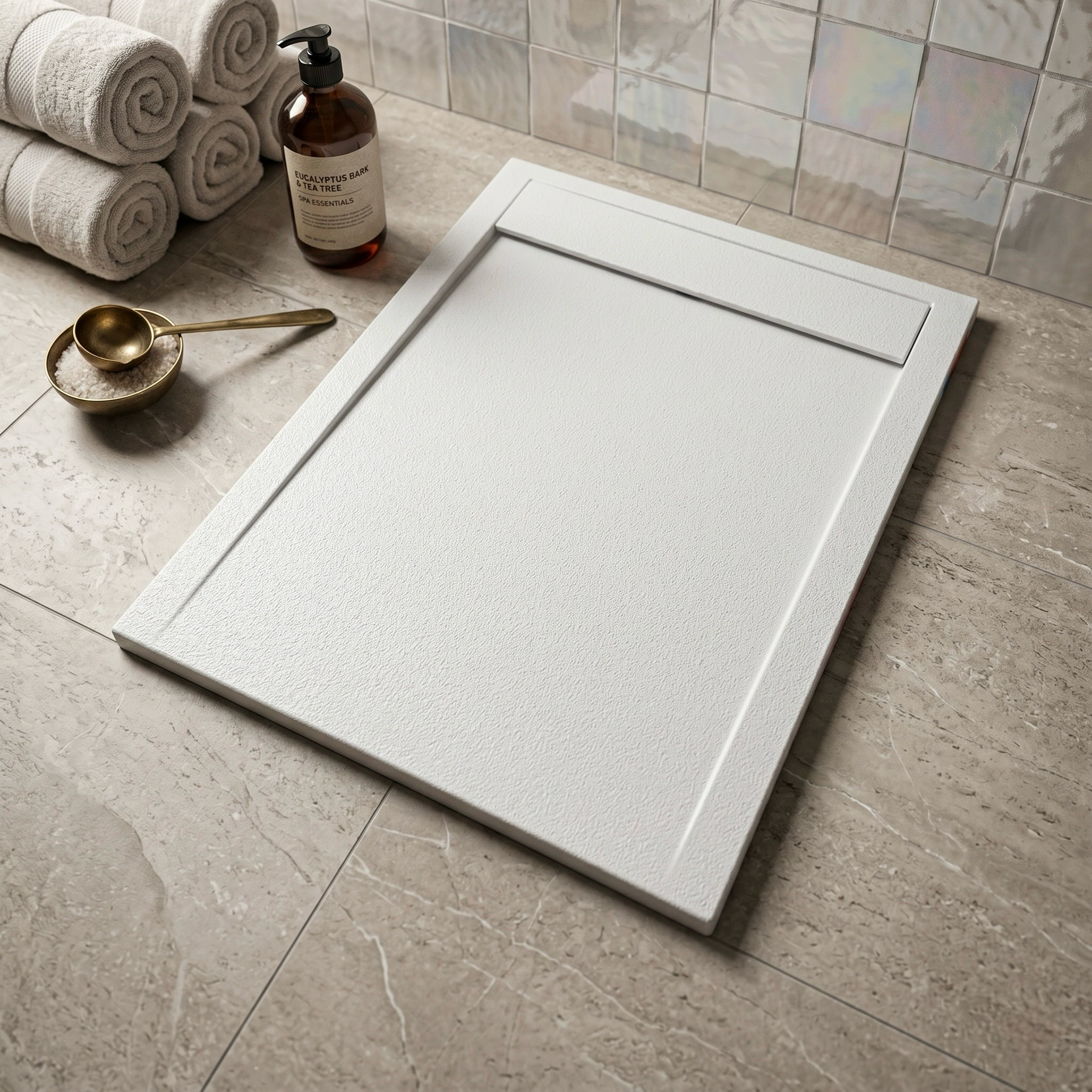 Receveur de douche rectangulaire Galaxite extra-plat et anti-dérapant (100 à 180 cm) x 80 cm - vue 14