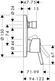 Talis S Set de finition pour mitigeur bain/douche encastré