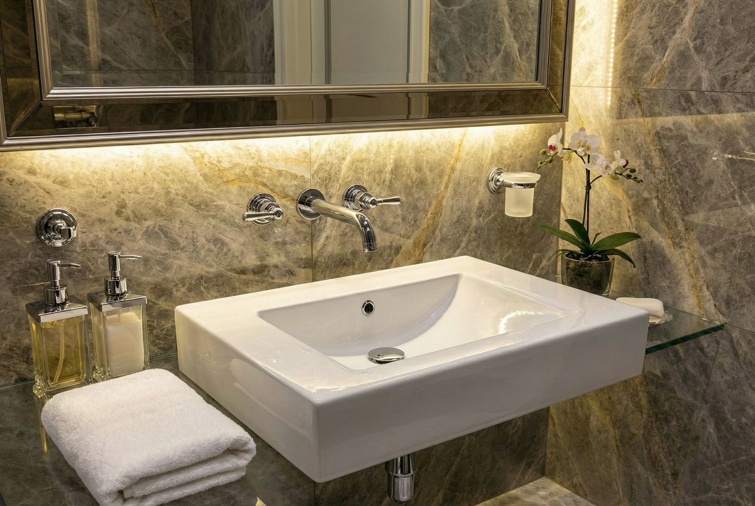 Spazio Washbasin Countertop 70 cm