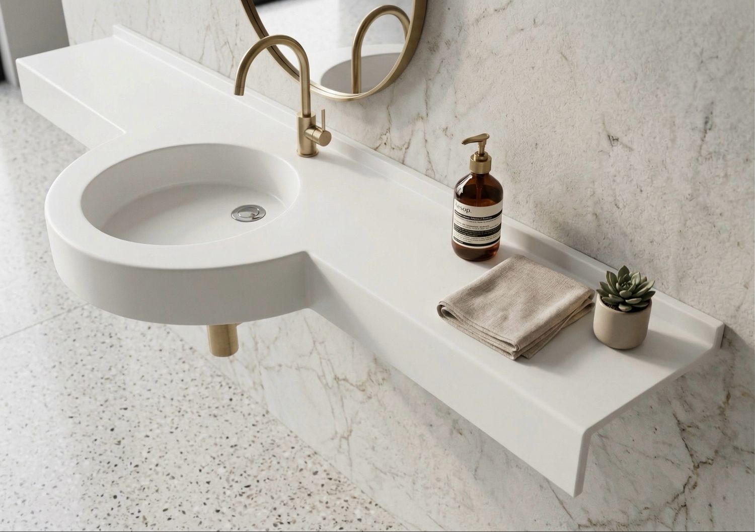 Maido 170 cm Washbasin Countertop
