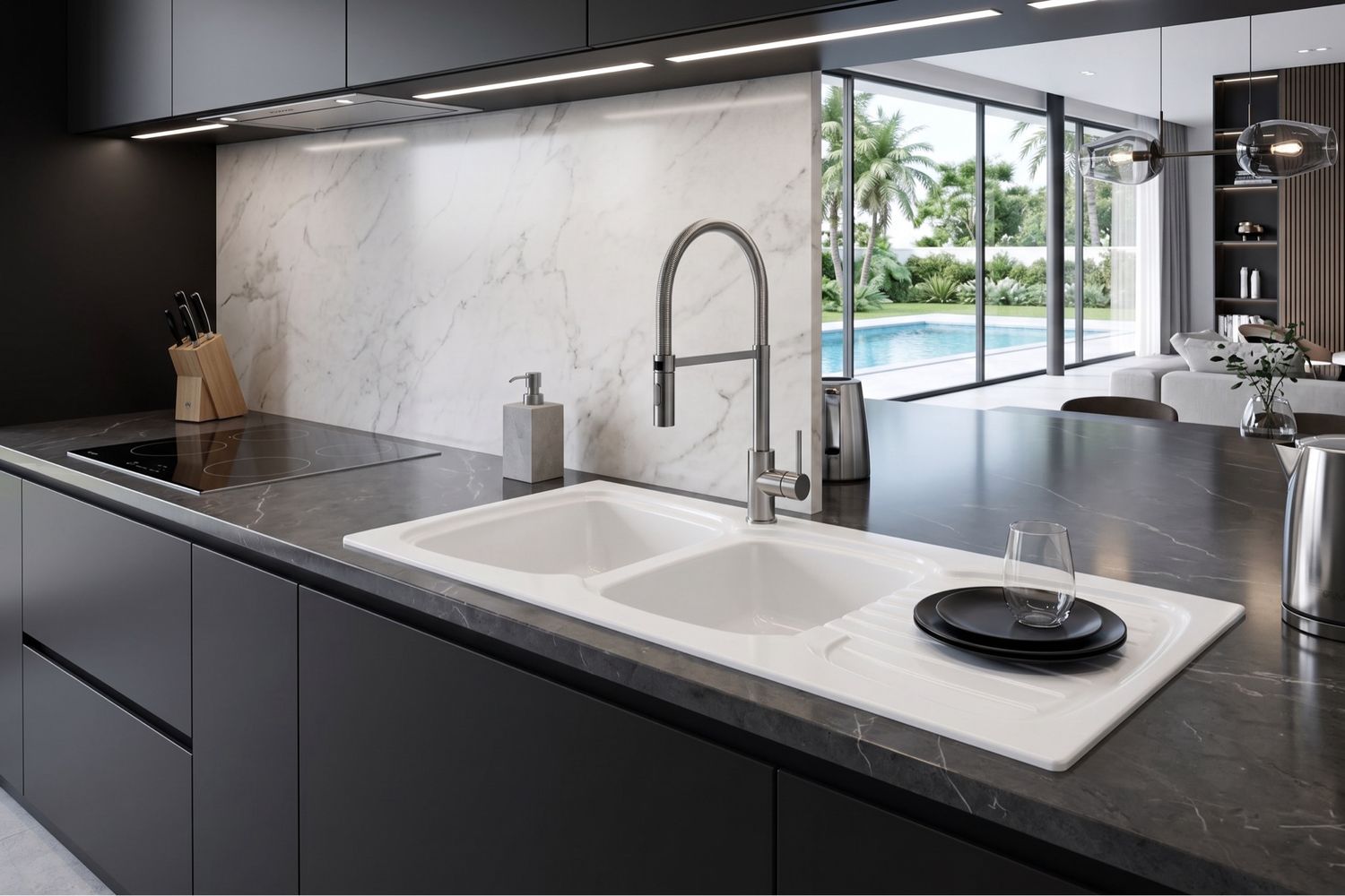 Roxan 120 cm x 60 cm Drop-in Kitchen Sink