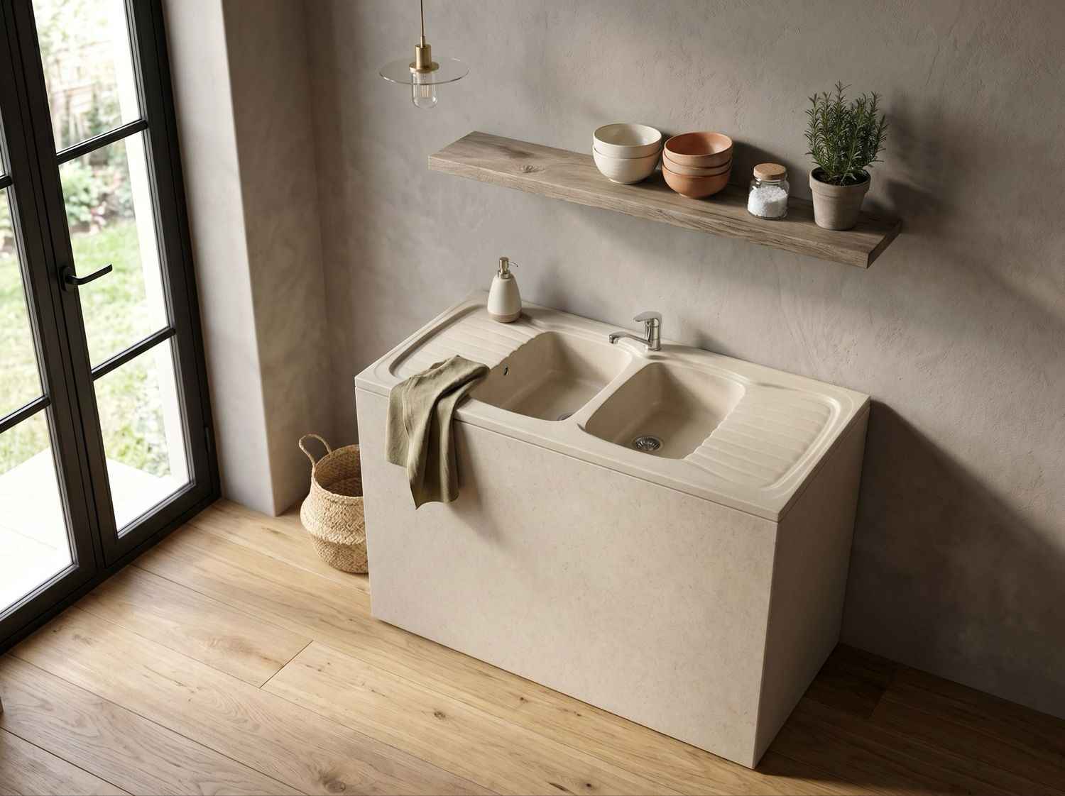 Roxan 140 cm x 60 cm Drop-in Kitchen Sink