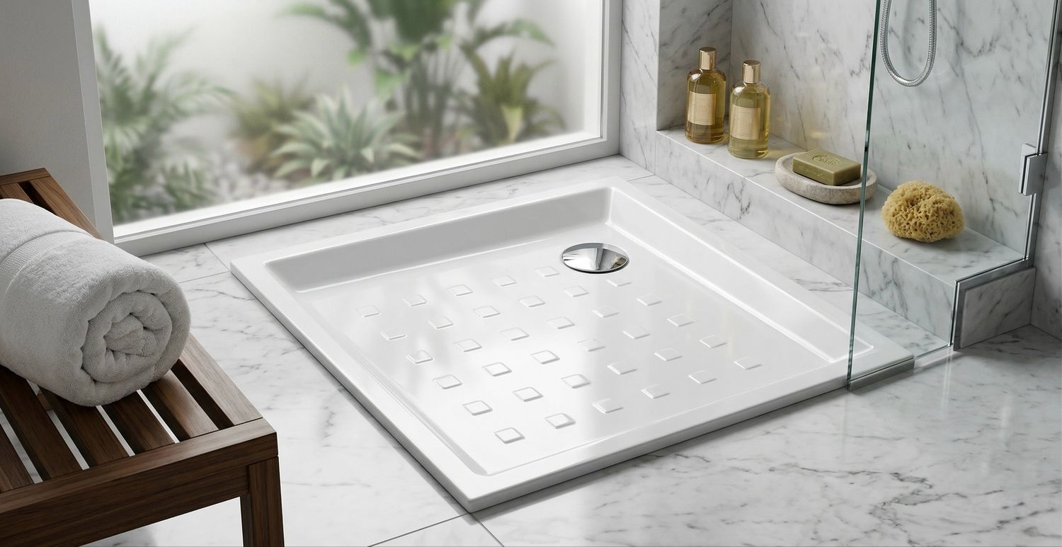 Shower Tray Novospace 80 x 80 cm without Drain