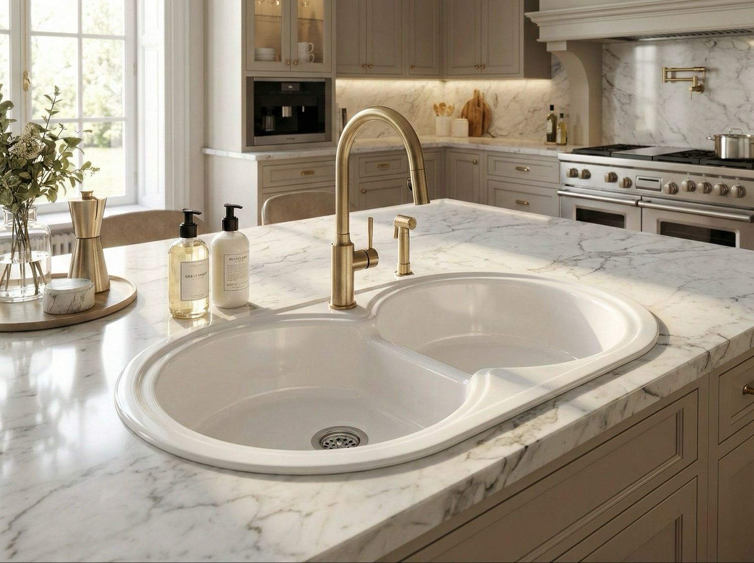 Rondo 86 cm x 50 cm Built-in Kitchen Sink