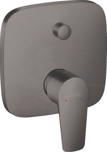 Set de finition pour mitigeur bain / douche encastré Hansgrohe Talis E en noir chromé brossé