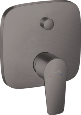 Set de finition pour mitigeur bain / douche encastré Hansgrohe Talis E en noir chromé brossé