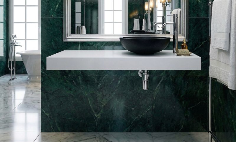Plan Stone 120 cm en blanc