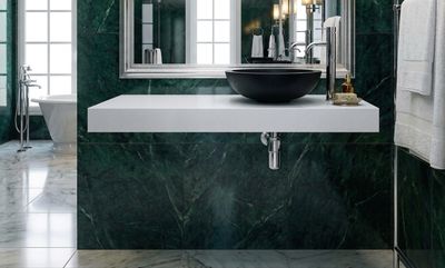 Plan Stone 120 cm en blanc