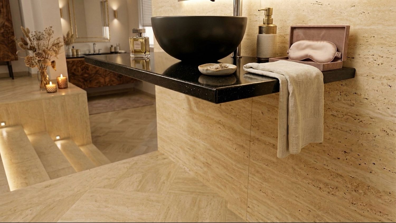 Plan Stone 120 cm granité noir