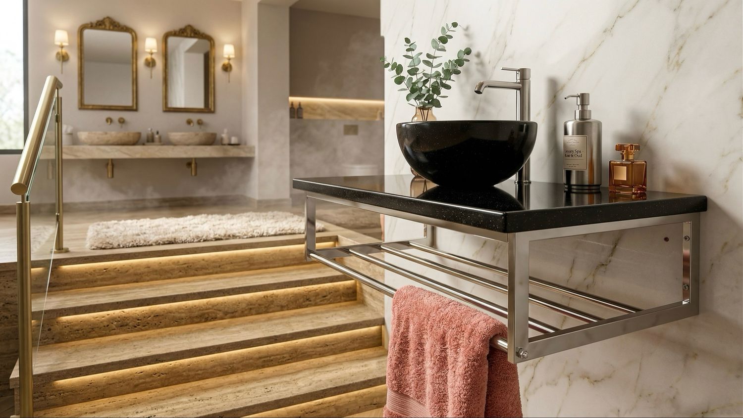 Plan Stone 120 cm granité noir — Vue produit 3