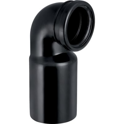 Coude de raccordement Geberit PEHD pour WC au sol, avec extension : d=90mm, d1=90mm