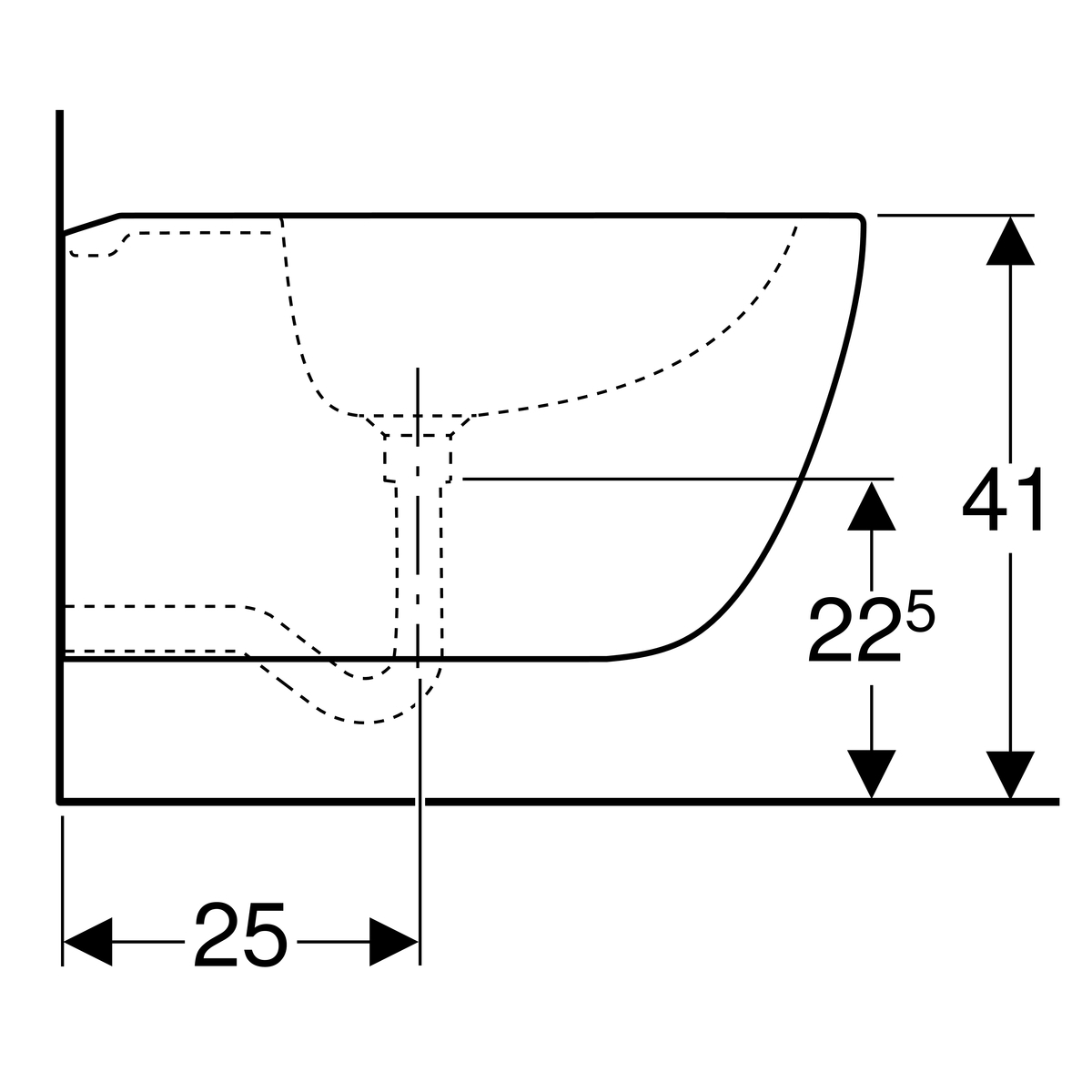 Bidet suspendu Geberit Citterio caréné KeraTect® - vue 7