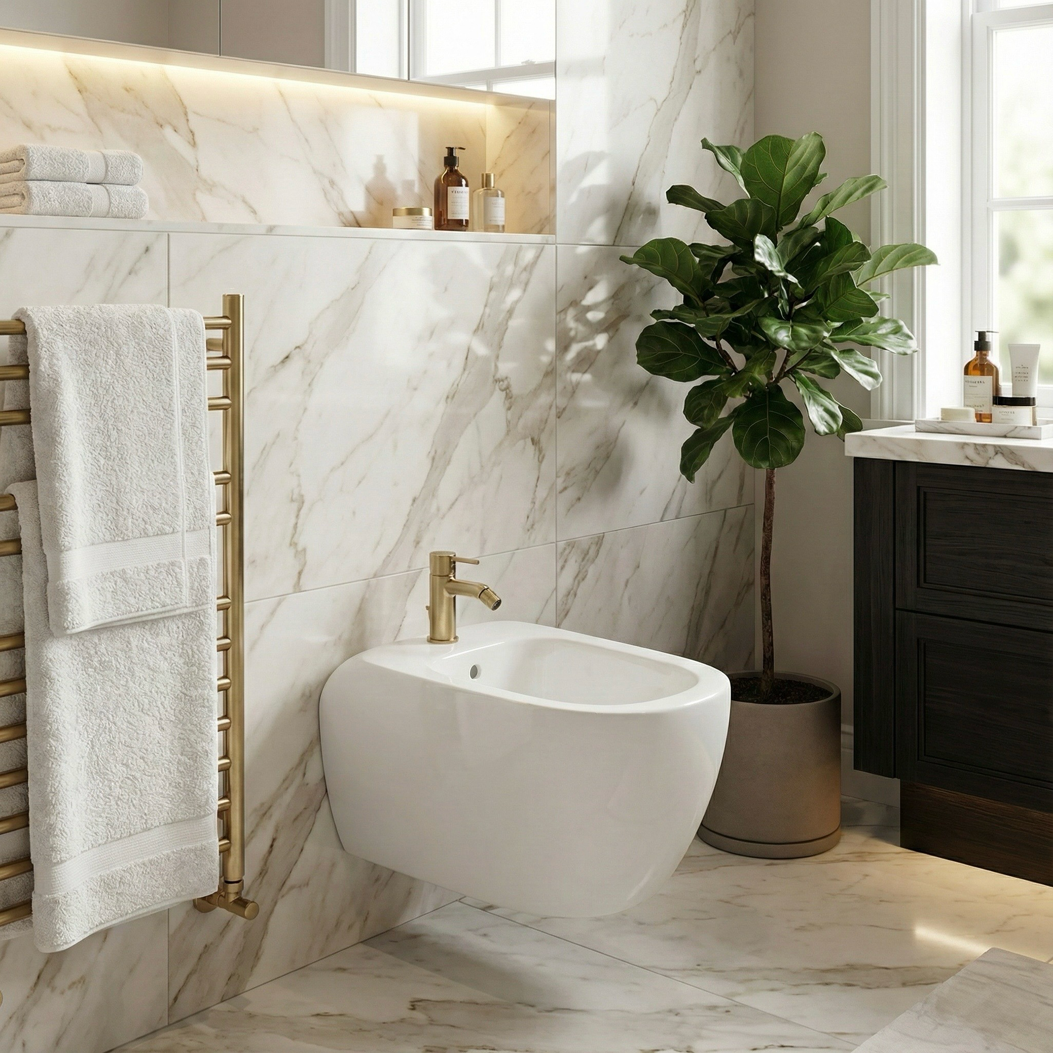 Bidet suspendu Geberit Citterio caréné KeraTect® - vue 2