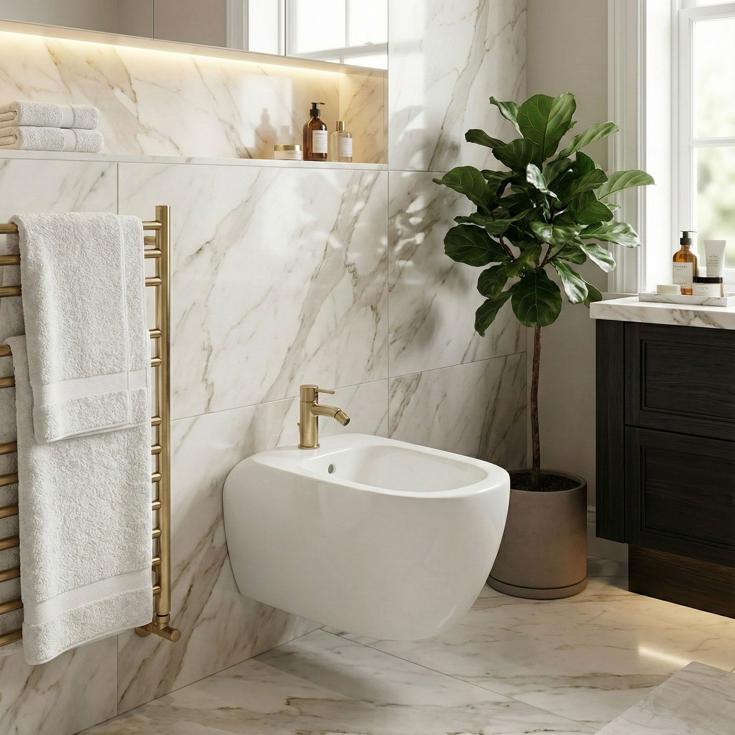 Bidet suspendu Geberit Citterio caréné KeraTect®