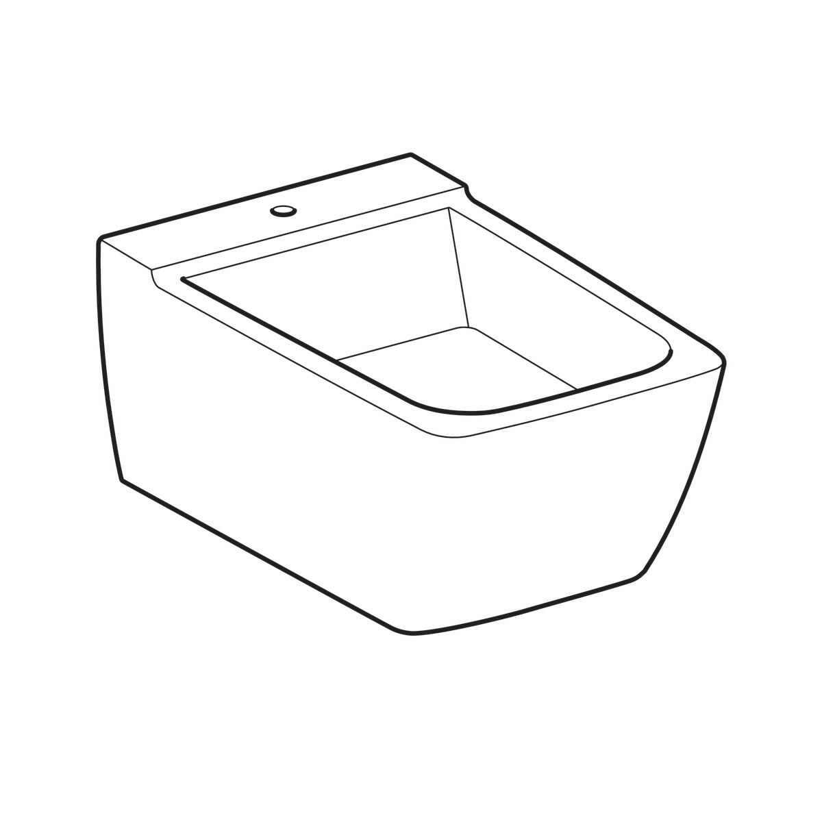 Bidet suspendu Geberit Xeno² caréné KeraTect® — vue 4
