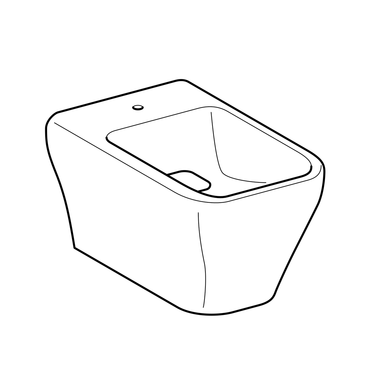 Bidet suspendu Geberit myDay caréné KeraTect® - vue 5