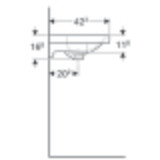 Plan-vasque Geberit Acanto 90 cm