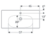 Plan-vasque Geberit Acanto 90 cm