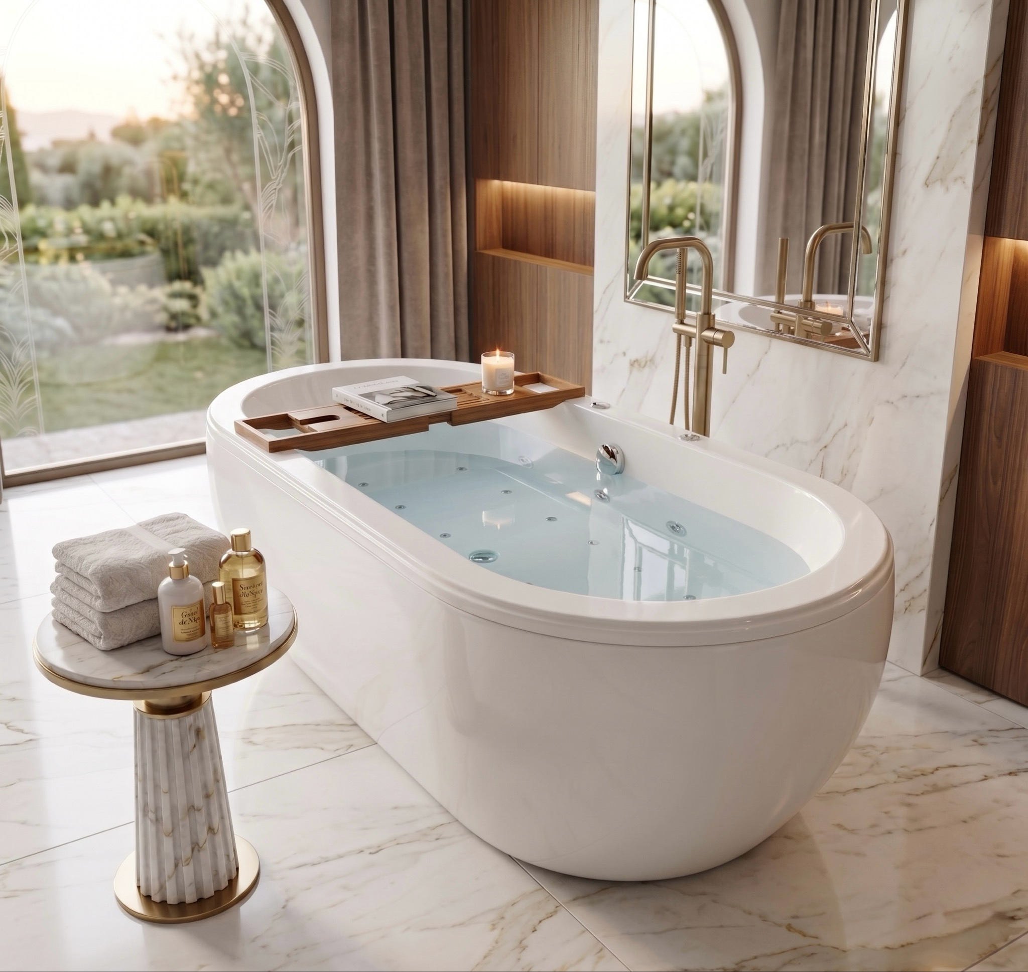 Baignoire Déco hydromassage mixte 177 x 82 cm - vue 4