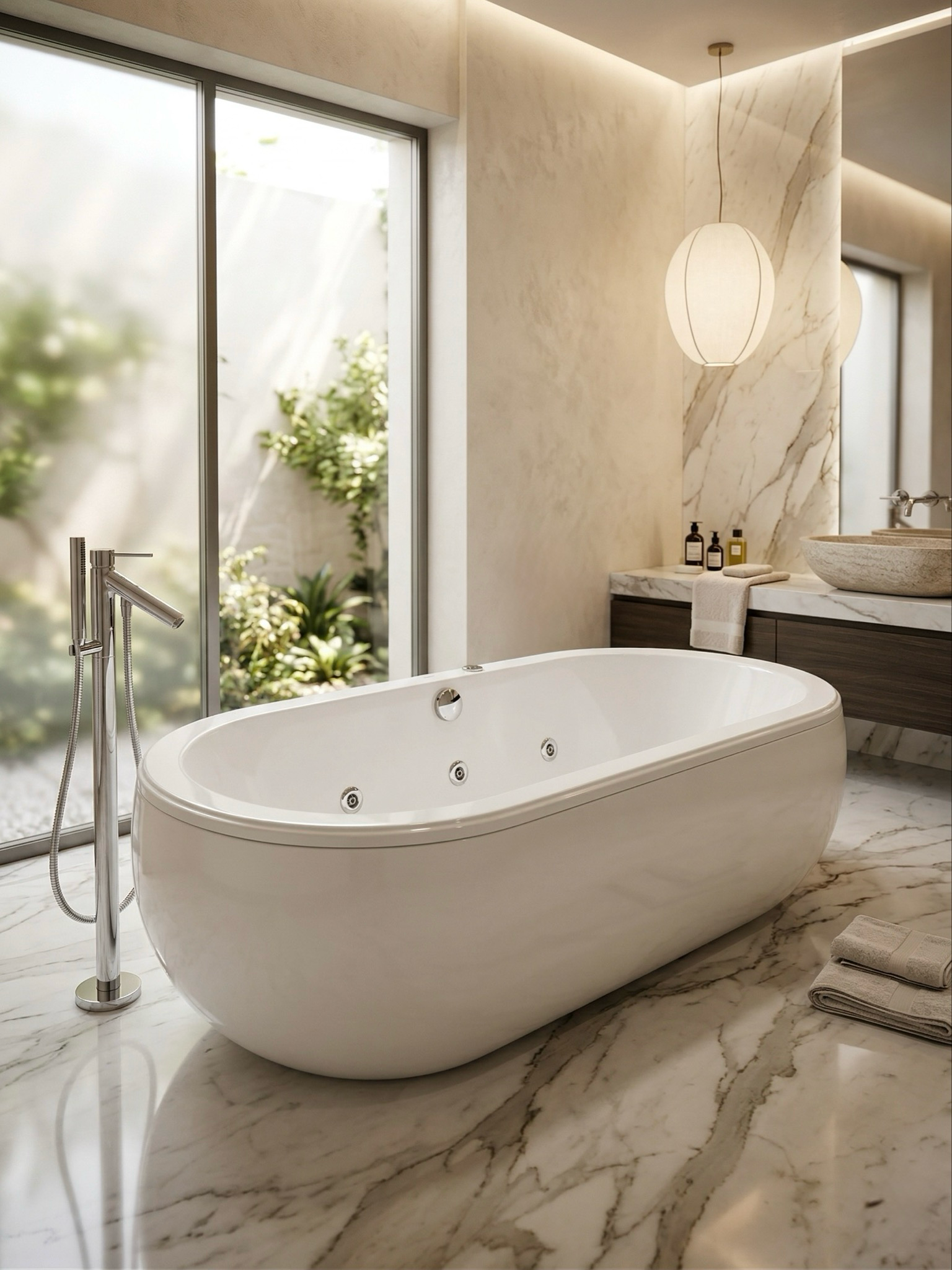 Baignoire Déco hydromassage simple 177 x 82 cm - vue 3