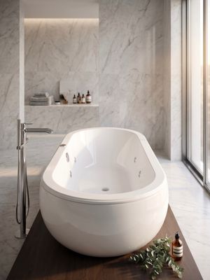 Single Deco Hydromassage Bathtub 177 x 82 cm