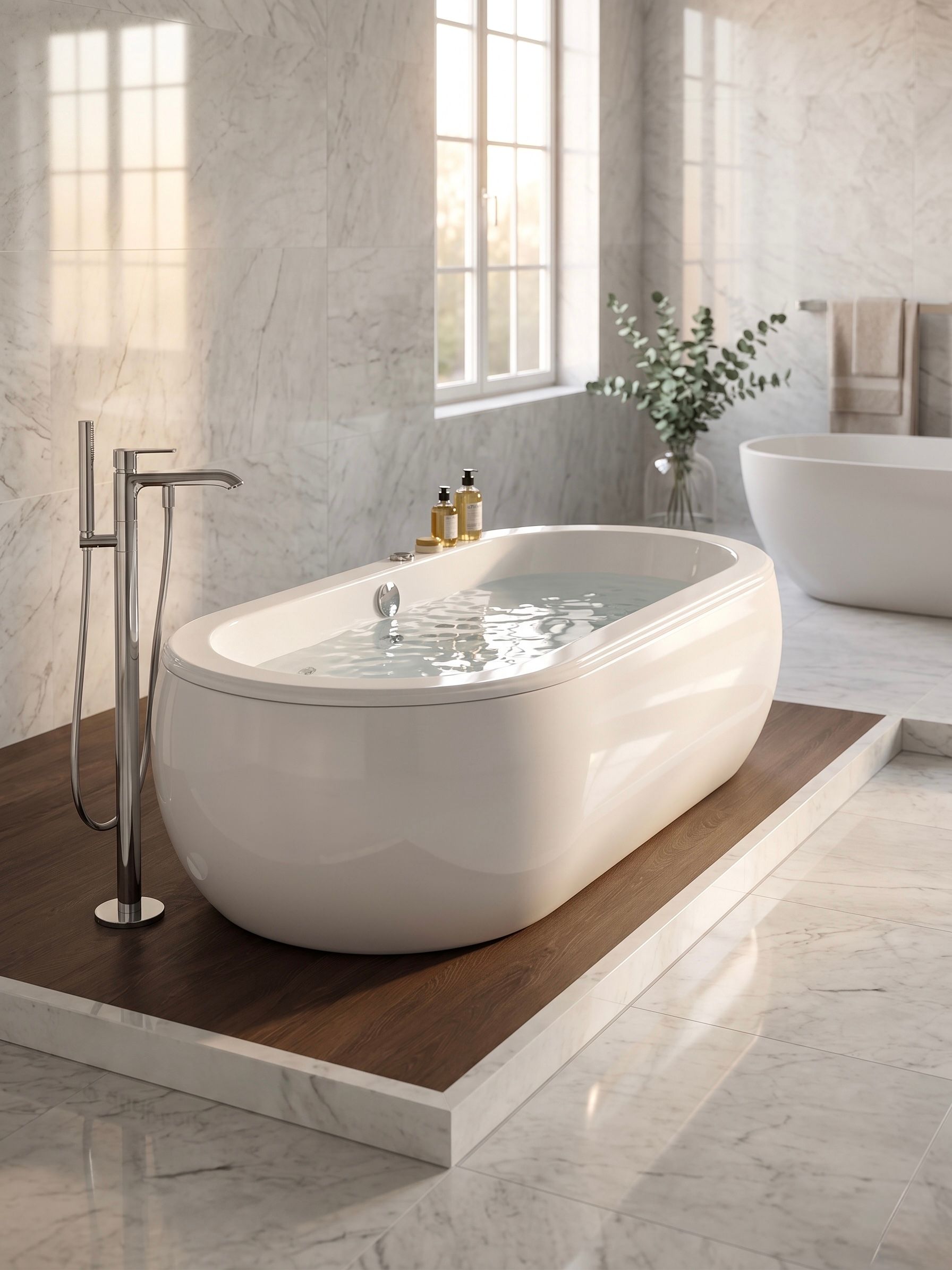 Baignoire Déco hydromassage simple 177 x 82 cm - vue 2