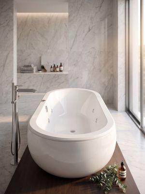 Single Deco Hydromassage Bathtub 177 x 82 cm