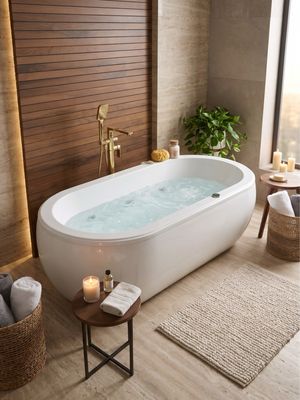 Single Deco Hydromassage Bathtub 177 x 82 cm Single Deco Hydromassage Bathtub 177 x 82 cm