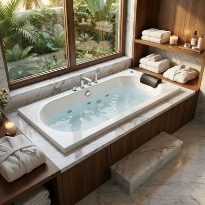 Simple Novospace Hydromassage Bathtub 170 x 75 cm