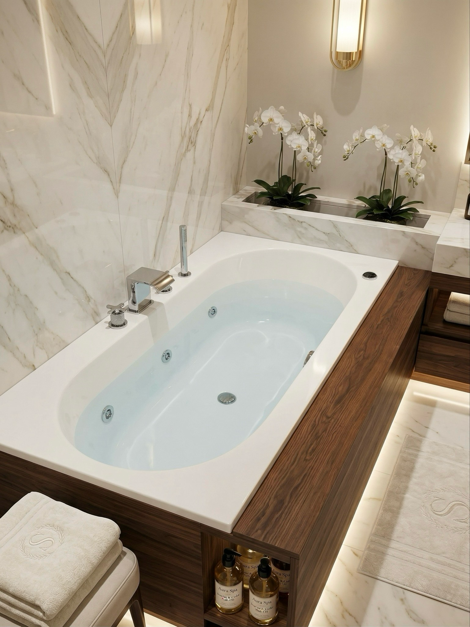 Baignoire Novospace hydromassage simple 170 x 75 cm - vue 3
