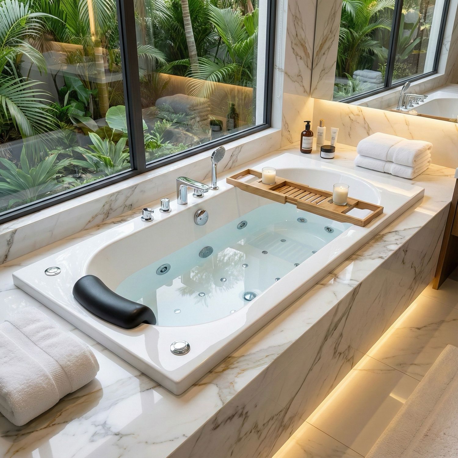 Mixed Hydromassage Bathtub Novospace 170 x 75 cm