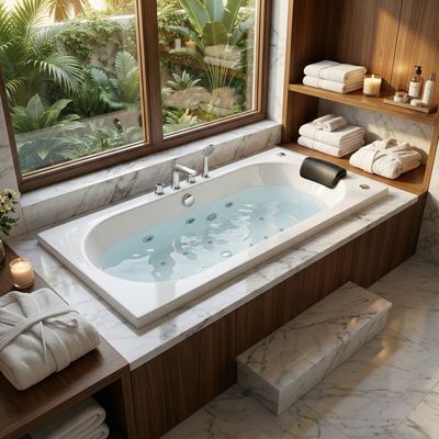 Mixed Hydromassage Bathtub Novospace 170 x 75 cm Mixed Hydromassage Bathtub Novospace 170 x 75 cm