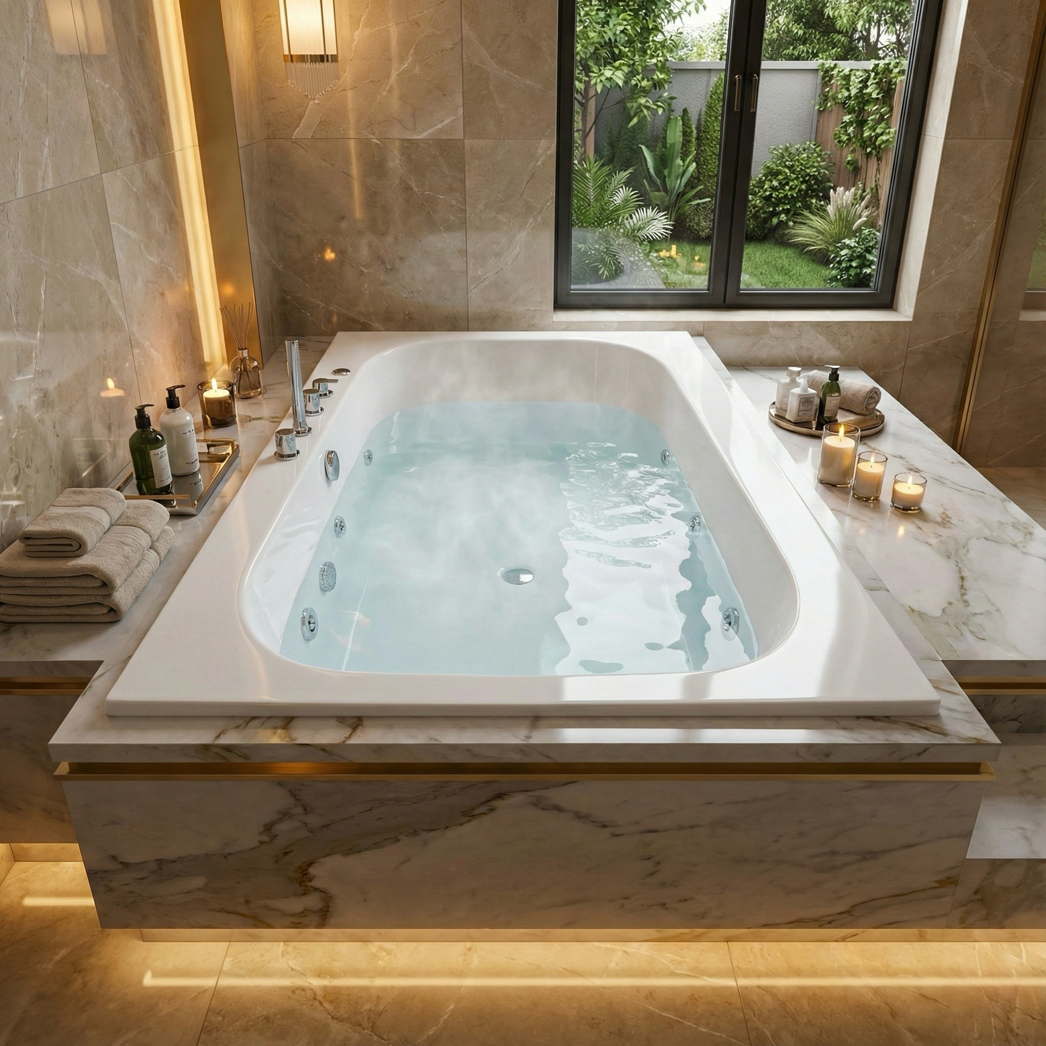 Baignoire Bora Bora hydromassage simple 160 x 130 cm