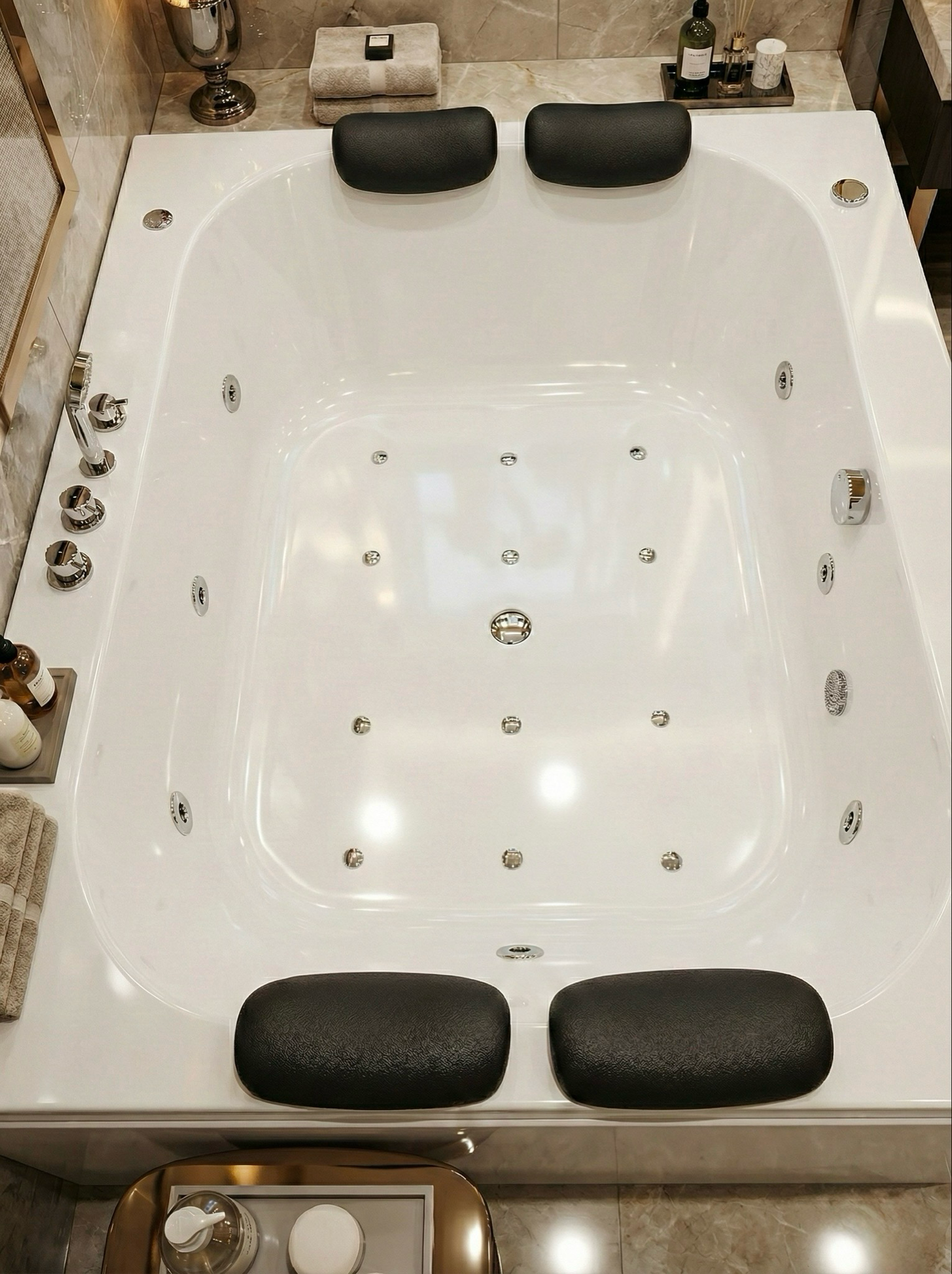 Baignoire Bora Bora hydromassage mixte 160 x 130 cm - vue 2
