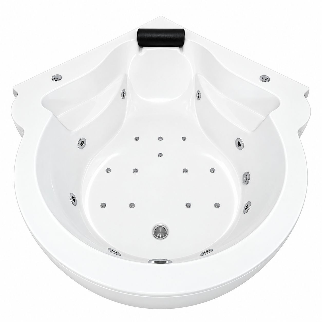 Bathtub Elysée 148 x 148 cm dual-system hydromassage — Product view 6