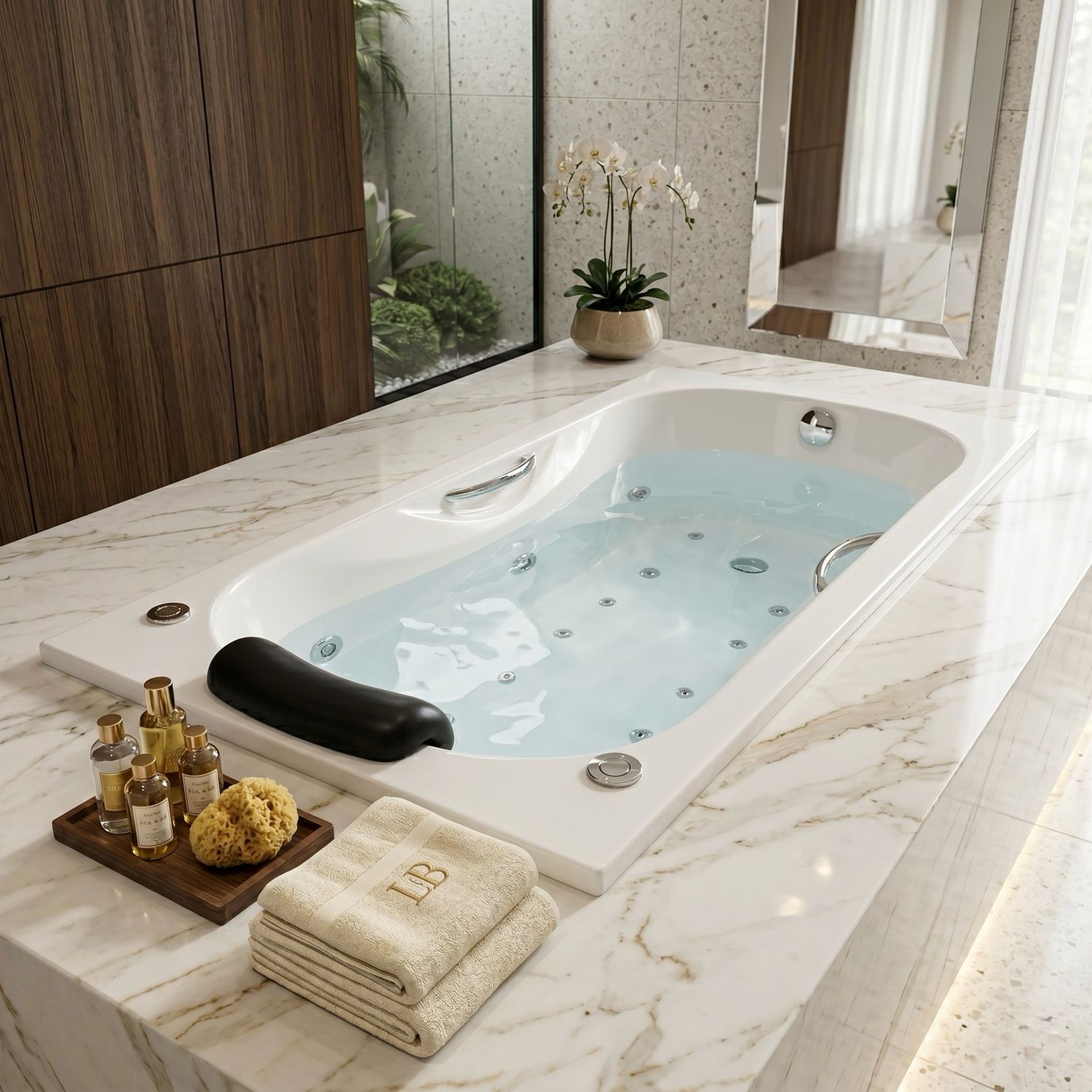 Mixed Hydromassage Relax Bathtub 170 x 75 cm