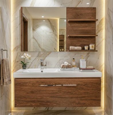 Bathroom Furniture Spazio 120 cm Offset with One Drawer (Without Basin)