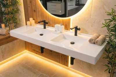 Plan-vasque double Vita 160 cm