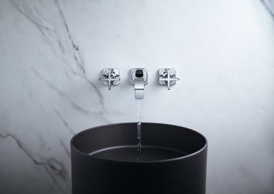 Mélangeur de lavabo 3 trous encastré AXOR Citterio E 220 mm en laiton chromé