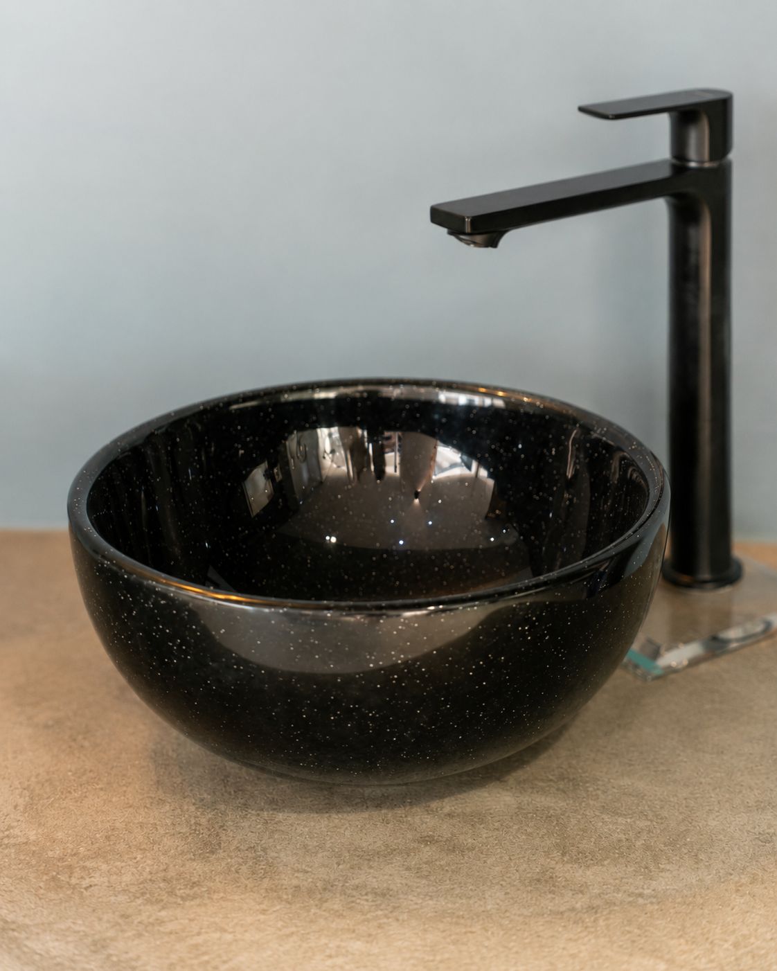 Countertop basin "Invités" 30 cm black granite — Product view 5