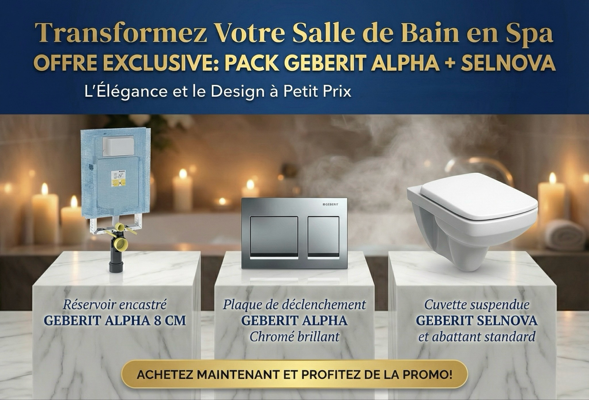 Bâti-pack® WC suspendu Geberit Selnova