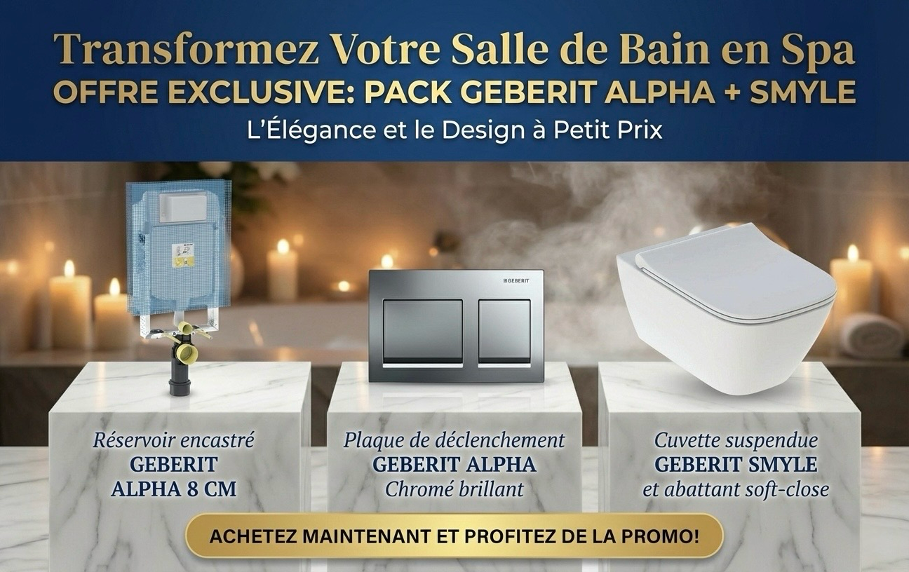 Bâti-pack® WC suspendu Geberit Smyle Rimfree