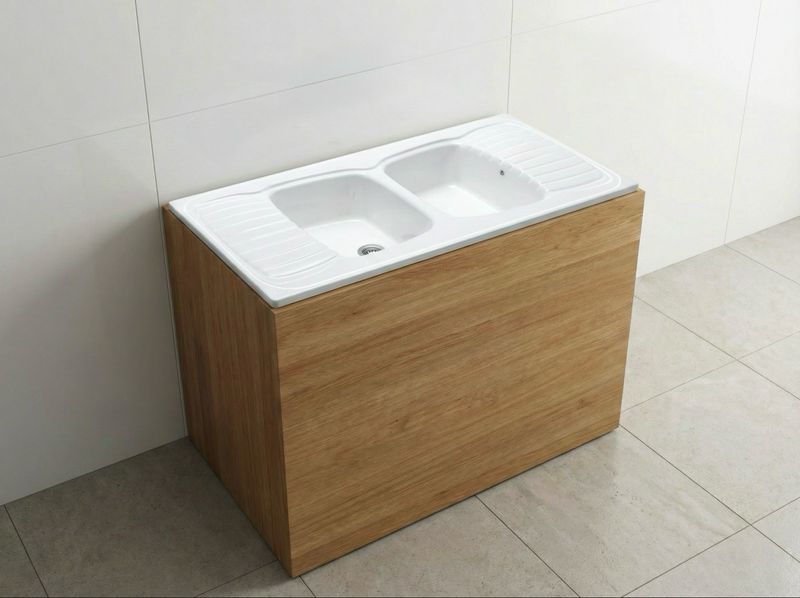 Évier de cuisine à poser Romeo 120 cm × 60 cm