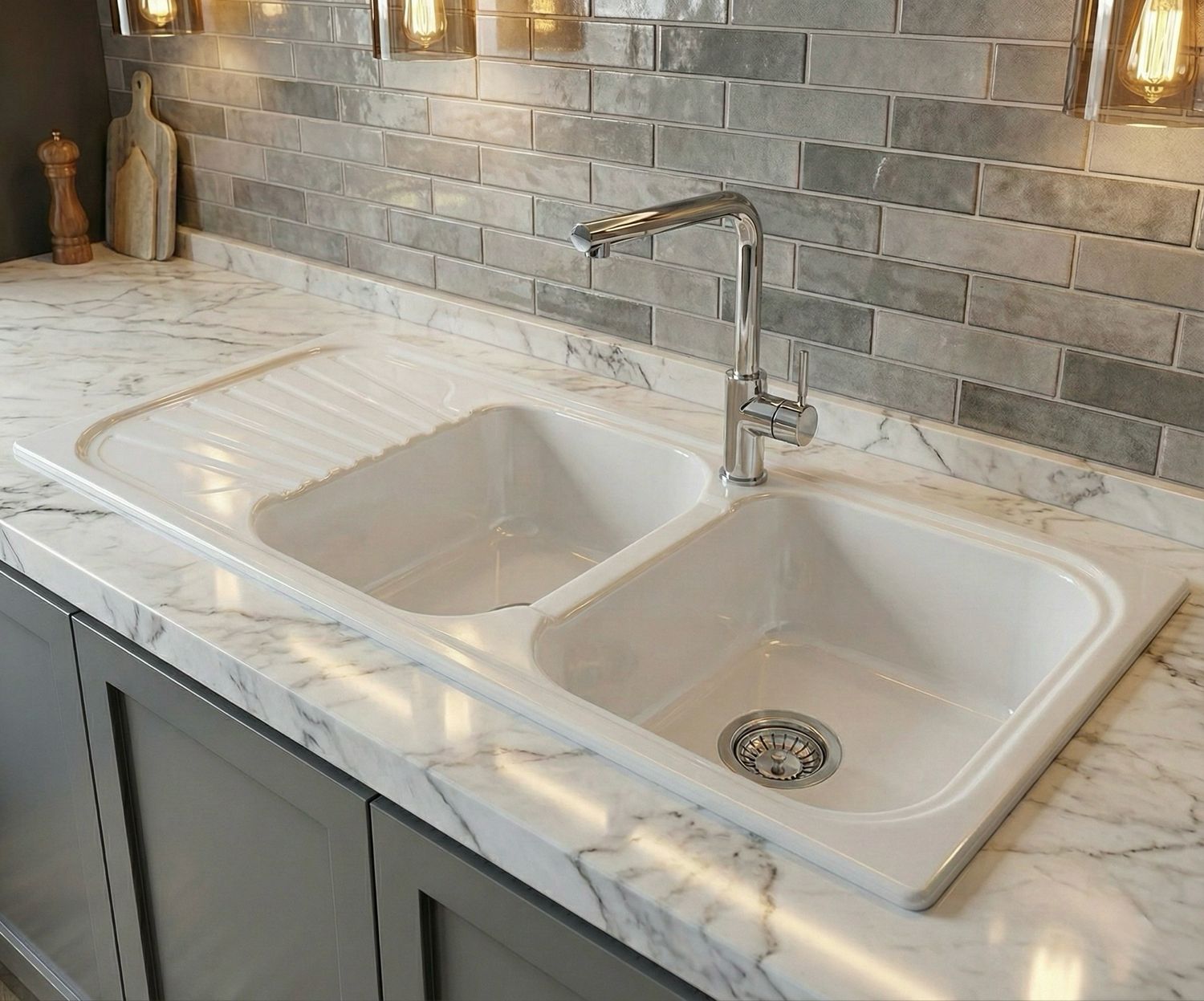 Sandy Built-in Kitchen Sink 112 cm x 50 cm