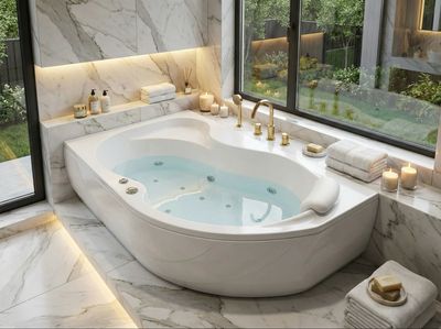 Oasis bathtub left hydromassage mixed 160 x 100 cm