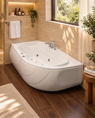 Oasis bathtub left hydromassage mixed 160 x 100 cm