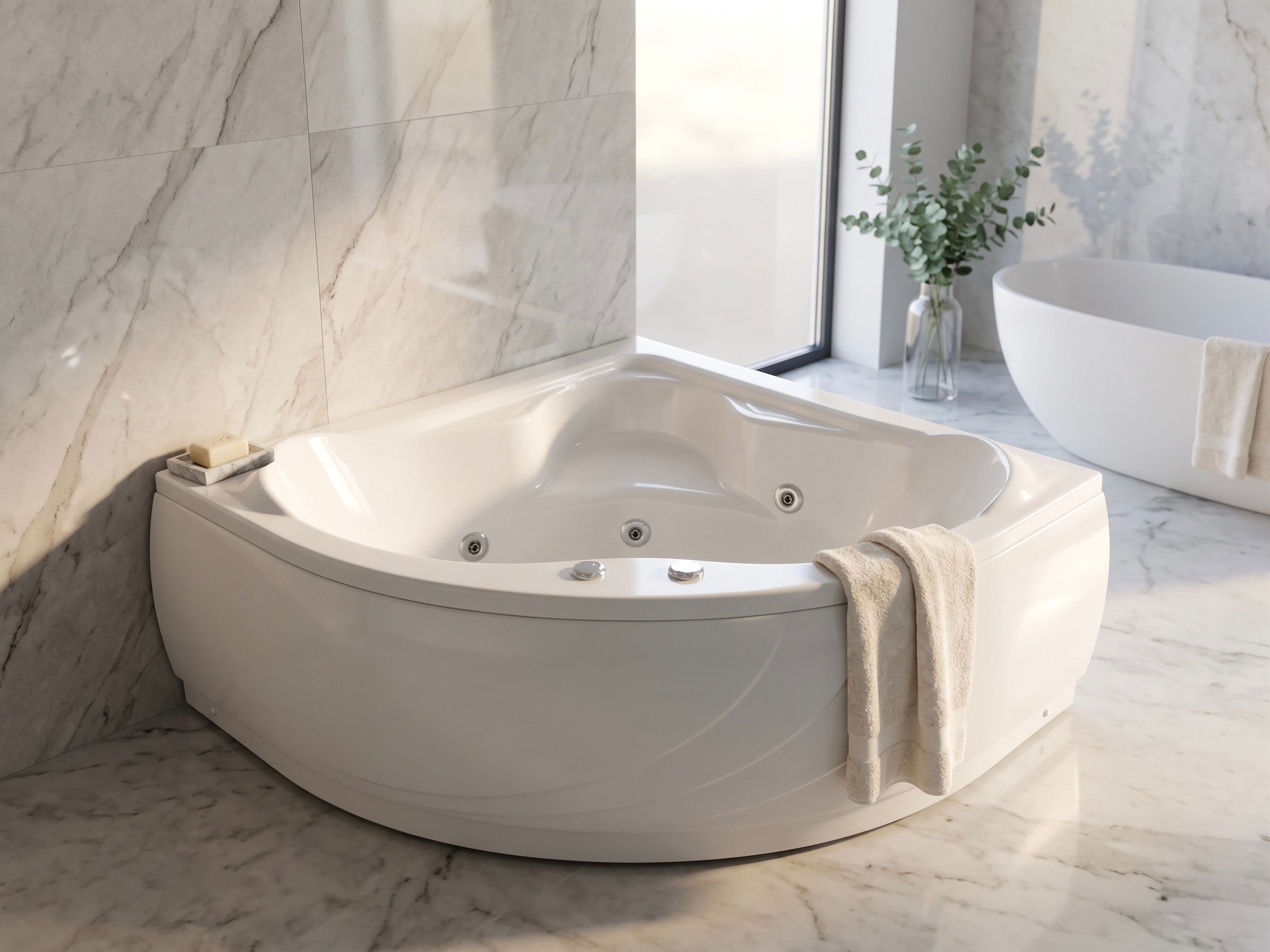 Baignoire Darling 135 x 135  cm hydromassage mixte - vue 3
